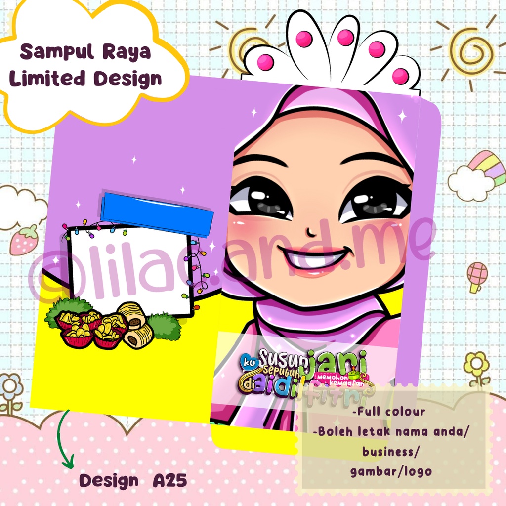 🎀 SAMPUL RAYA LIMITED DESIGN - Just For You Raya THEME | Sampul Raya ...