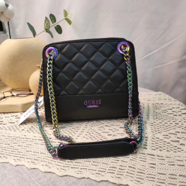 Original guess haley iridescent mini crossbody