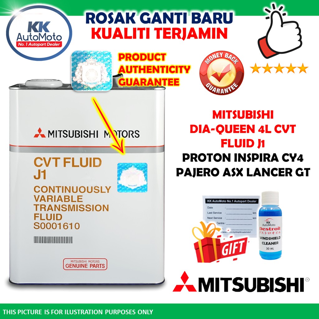 Mitsubishi Genuine CVT DiaQueen J1 Minyak Gear Auto Transmission Oil ...