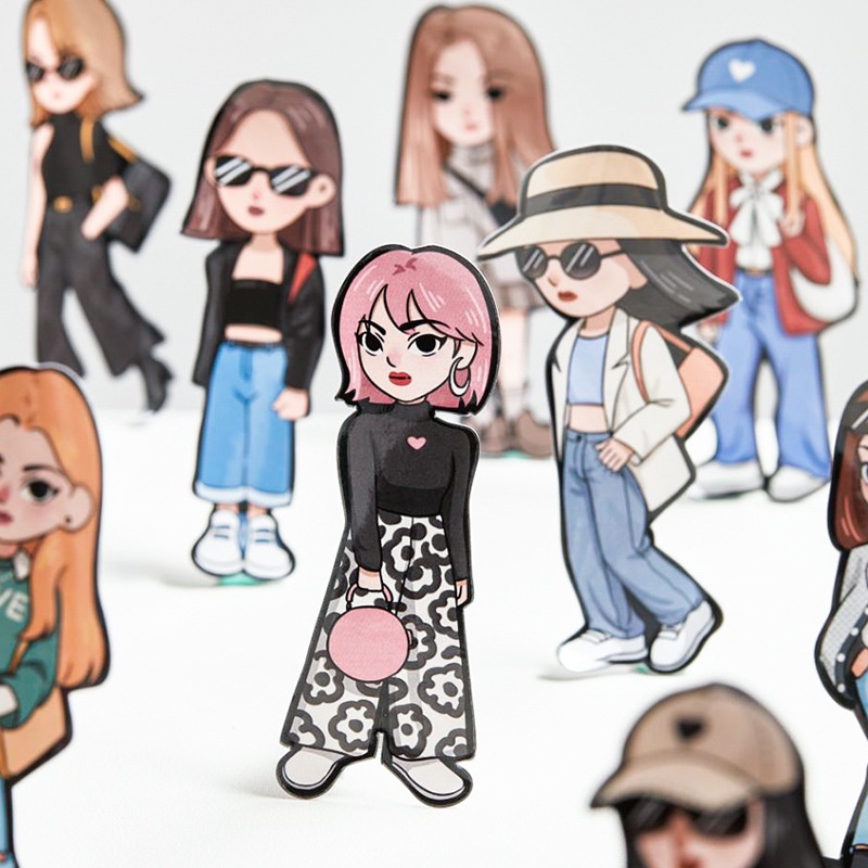 IMOON 20 PCS Fashionable Outfits Stickers | Shopee Malaysia