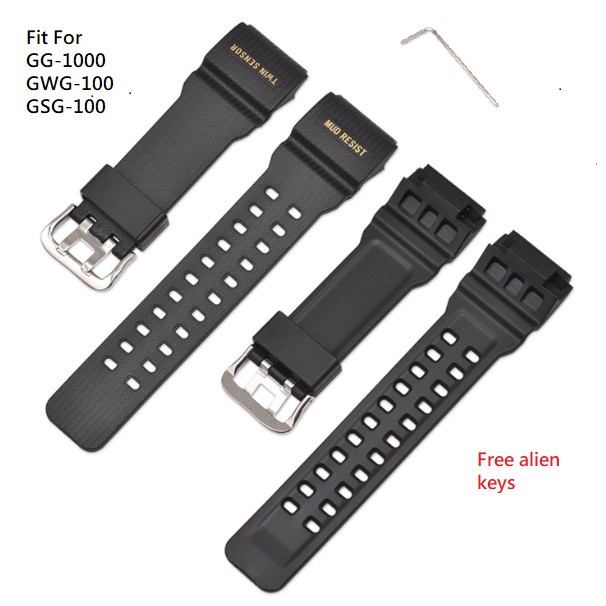 Tali jam CASIO G SHOCK MUDMASTER GG 1000 GWG 100 GSG 100 Straps replacement OEM