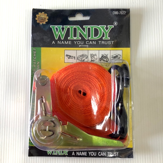 Windy Ratchet Webbing Rope Strap Fastening Front 1 