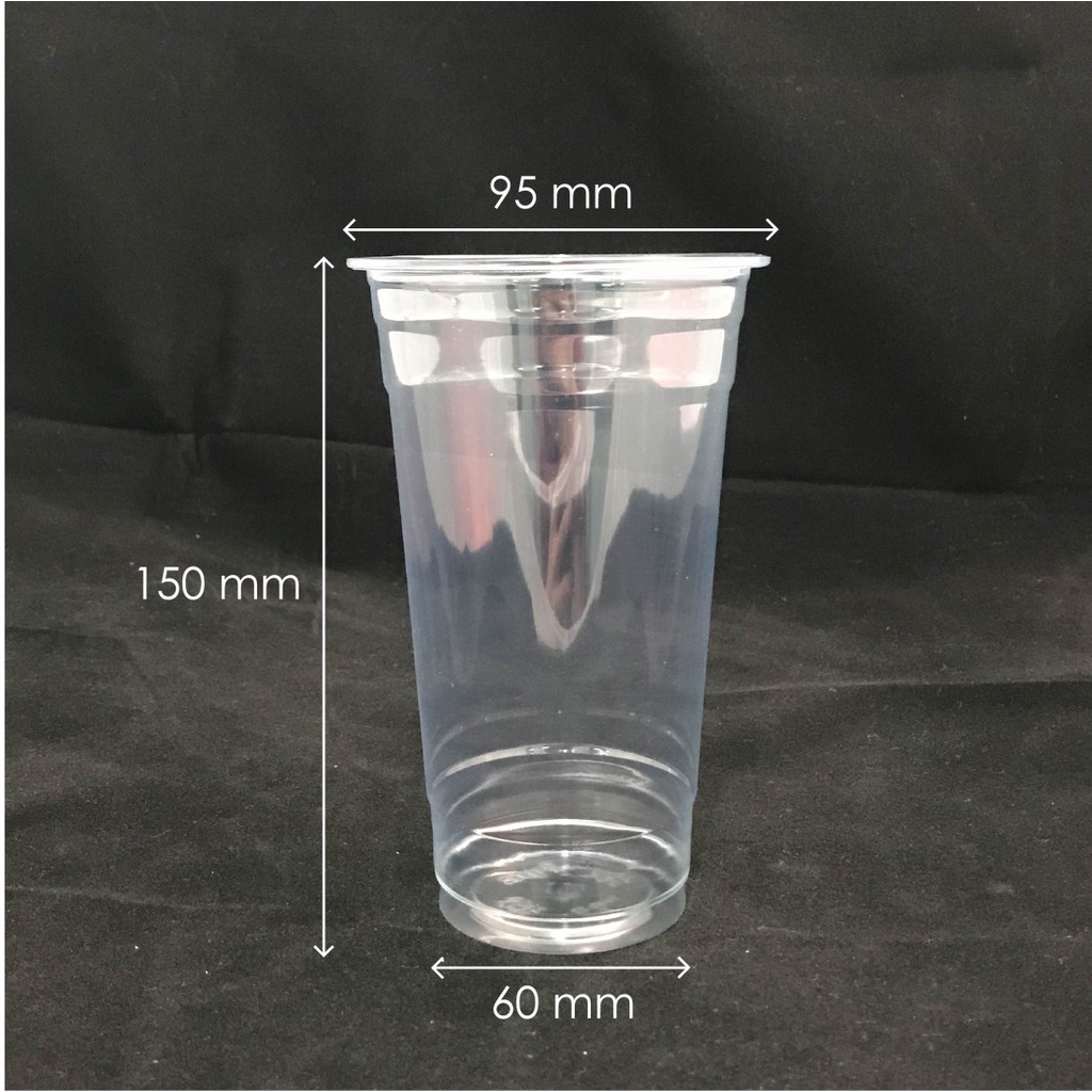 PET Cup (50pcs) Mix & Match Lids - 95mm / PET Clear Plastic Cup ...