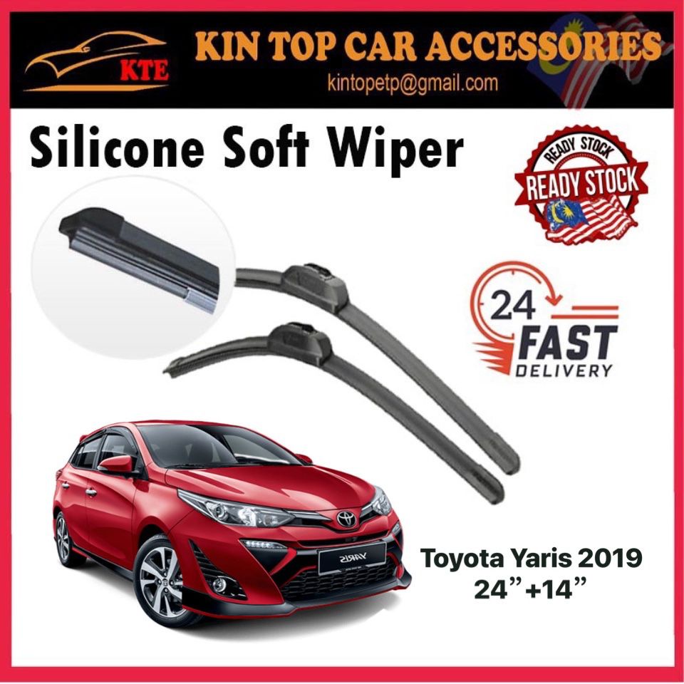 Ready Stock🔥Toyota Yaris Wiper Yaris Wiper 2019 HIGH QUALITY Soft