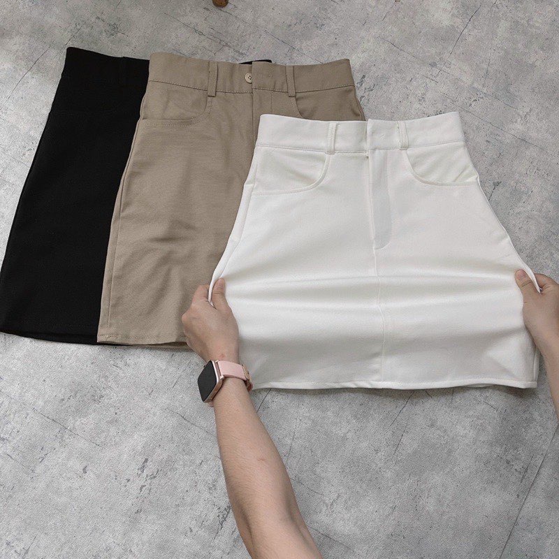 Short Khaki A Line Skirt with Inner Lining Shopee Malaysia