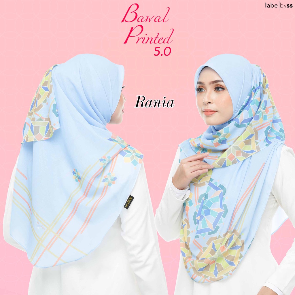 Tudung Bawal Chiffon Printed 5.0 Bidang 50 & 55 | Shopee Malaysia