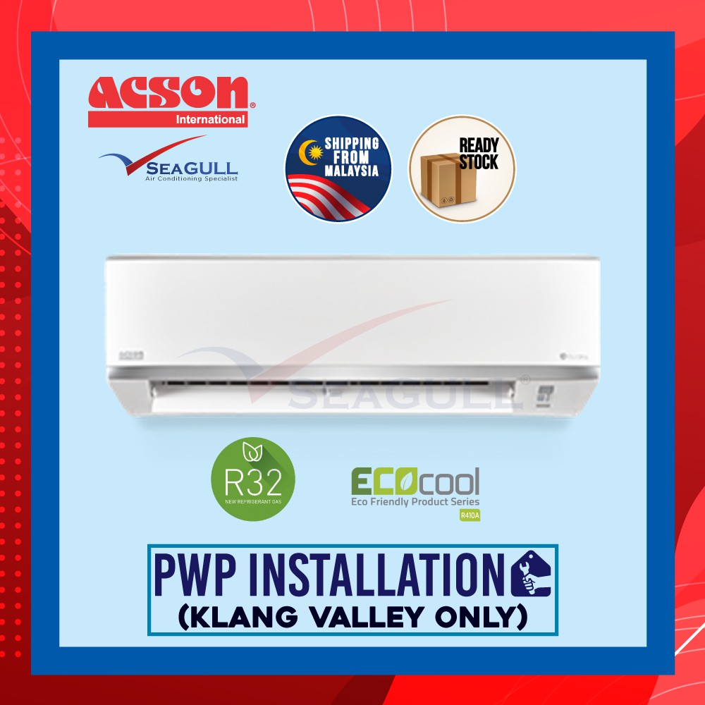 Acson Avo Series Wall Mounted R32 Non-Inverter 1.0HP - 2.5HP A3WM10N ...