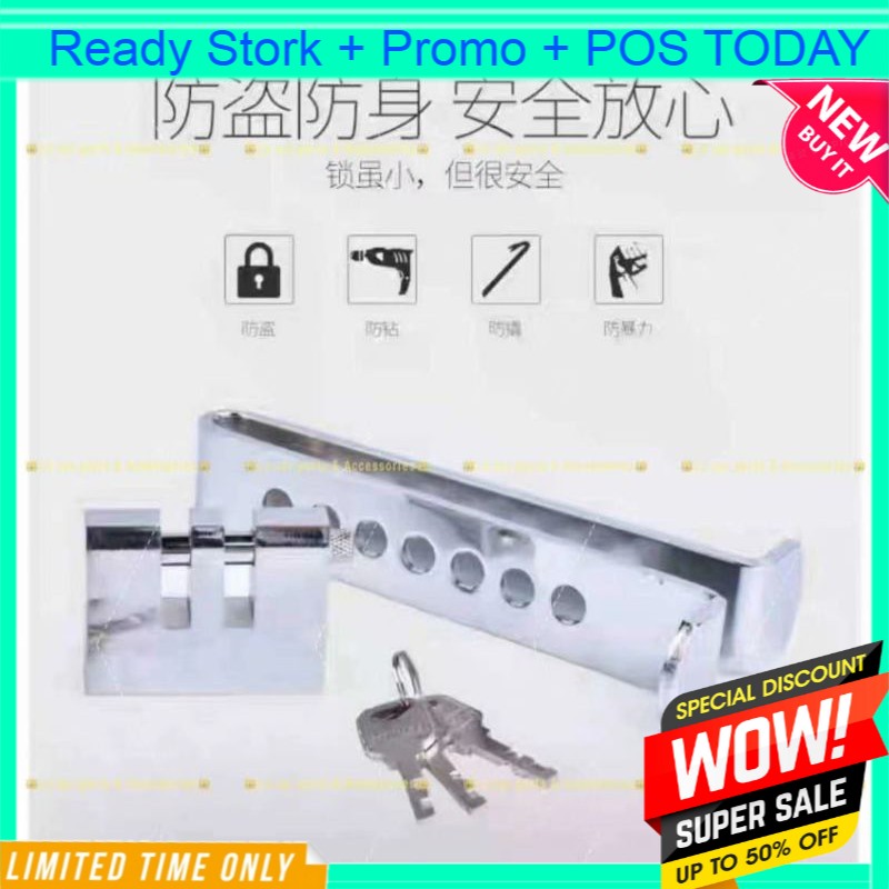 Lock Anti Theft Car Lorry Bus Van Kereta Stainless Steel Security ...