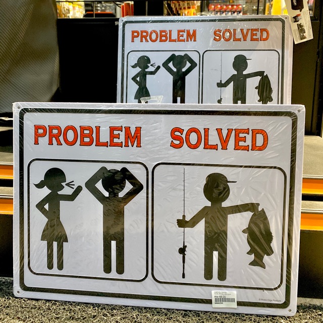 River “Problem Solved” Fishing Signage (30cm x 43cm) | Shopee Malaysia