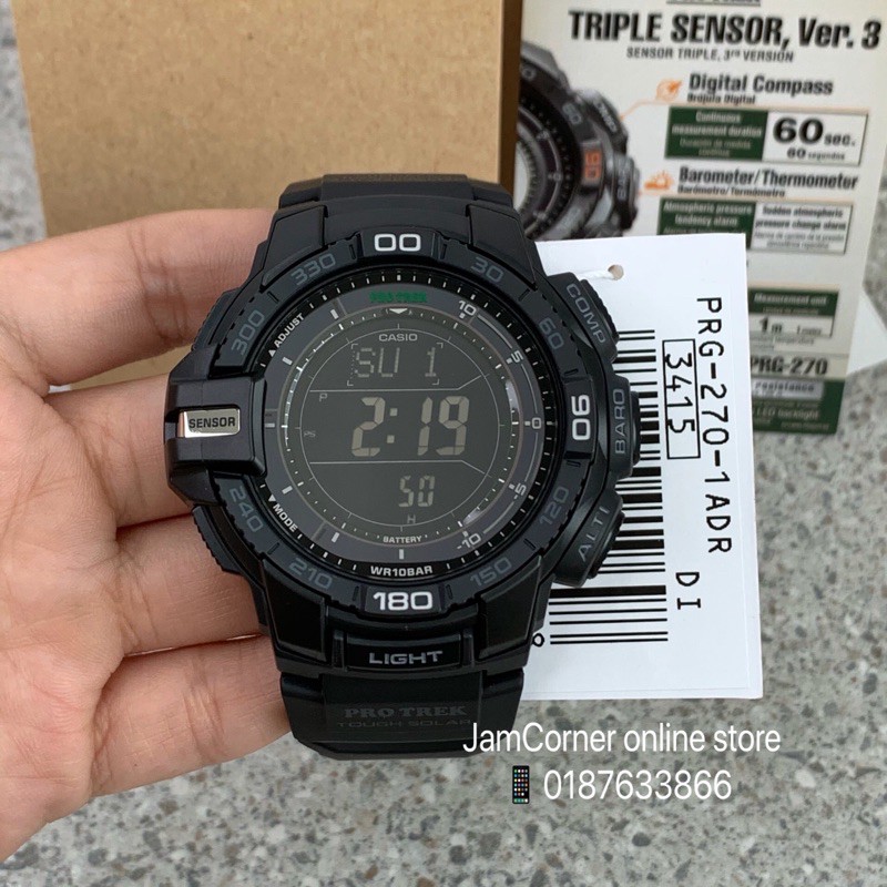 Casio triple outlet sensor watch