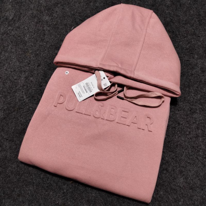 Hoodie pull and bear hot sale pink