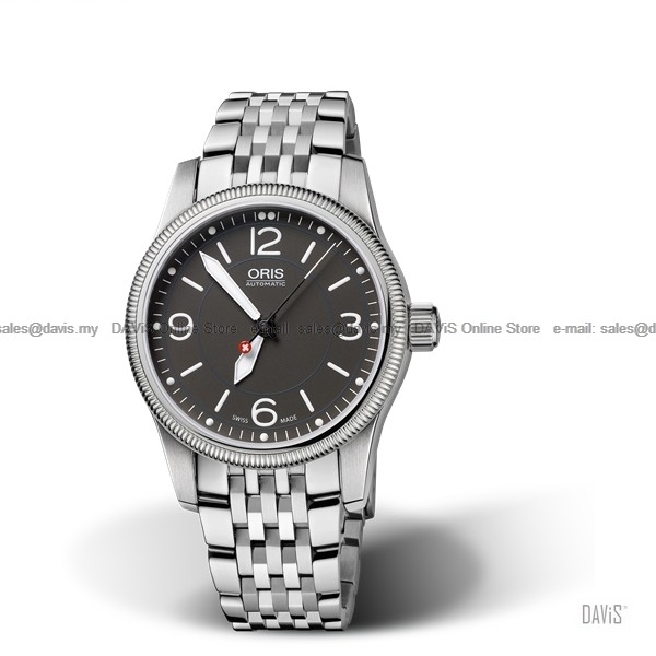 ORIS 0173376494063 SetMB Men s Watch Swiss Hunter Team PS Edition 38mm SS Bracelet Grey Original