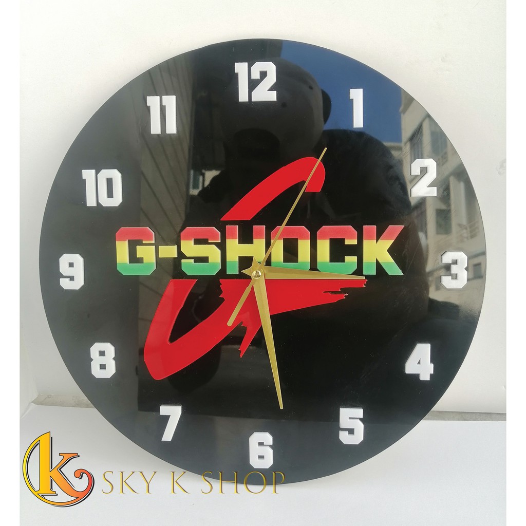 Wall Clock GShock / FANS GSHOCK Wall Clock /Jam Dinding GShock LOGO