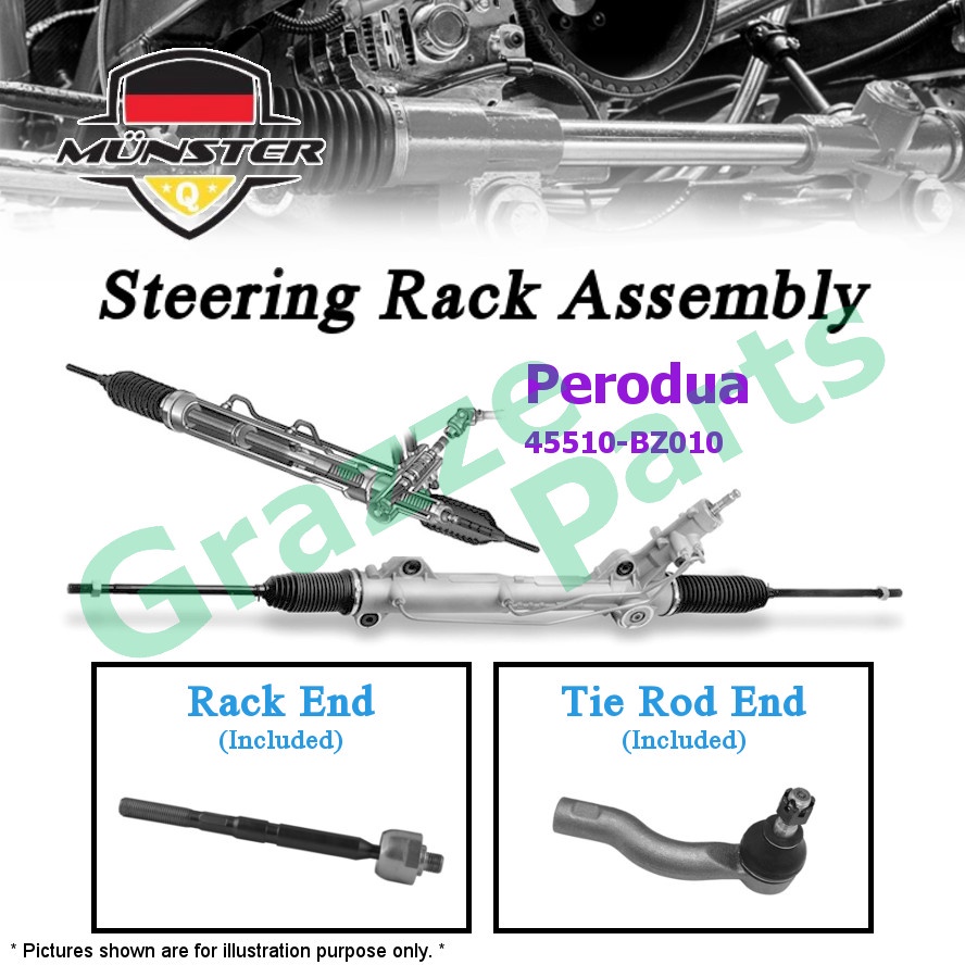 100% NEW - Münster Steering Rack Assy Assembly for Perodua Viva 1.0 ...
