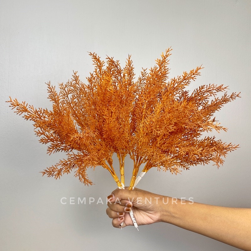 Daun Pacak Fern Gold Daun Pronged Peanut Leaf Artificial Leaf for ...