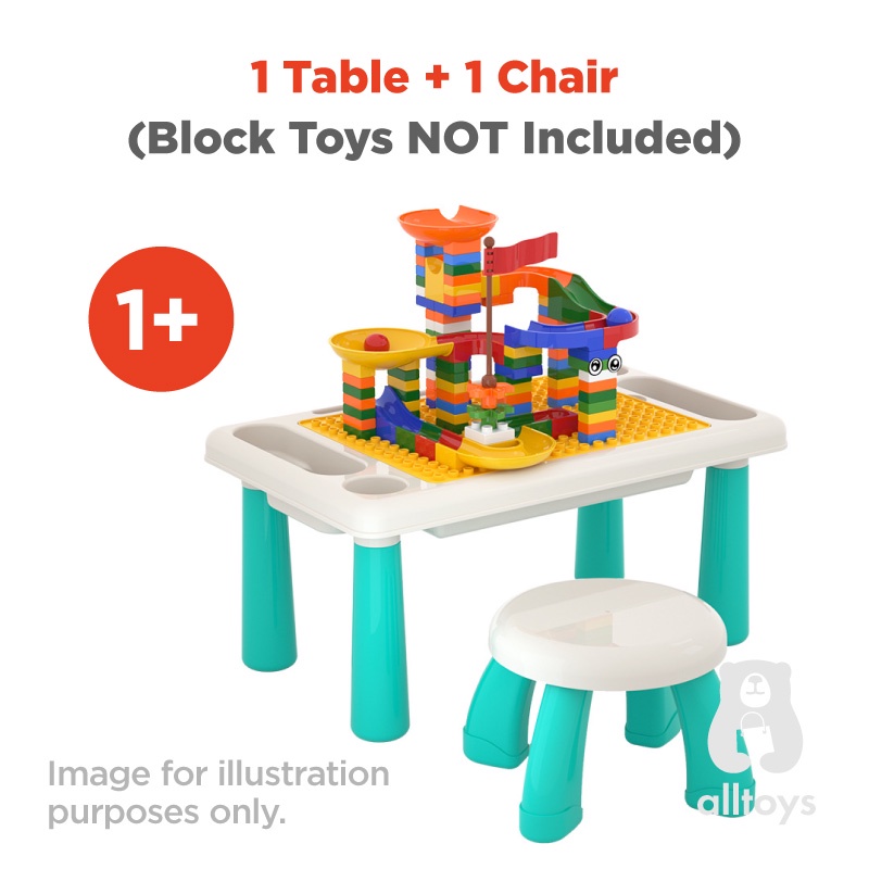 Multi-Function Children Table Building Blocks Learning Playing Study ...