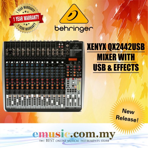 Behringer Xenyx QX2442USB Mixer With USB & Effects (QX2442 / QX2442