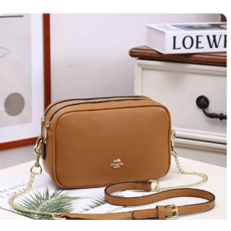 Coach 2 way 2 zip Camera sling bag Shopee Malaysia