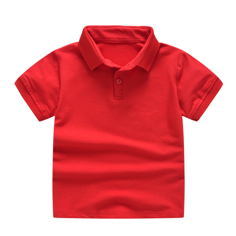 POLO Kids Plain Polo Shirt Boy Girl Polo Shirt Children Sport Outfits 1