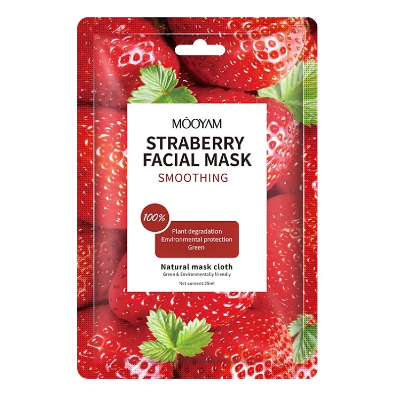 MOOYAM Strawberry Face Mask Smoothing / Regain Skin Suppleness ...