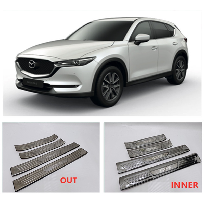 MAZDA CX5(CX-5) 2017-2021 INNER+OUTER SIDE SILL PLATE/SIDE DOOR PLATE 8 ...