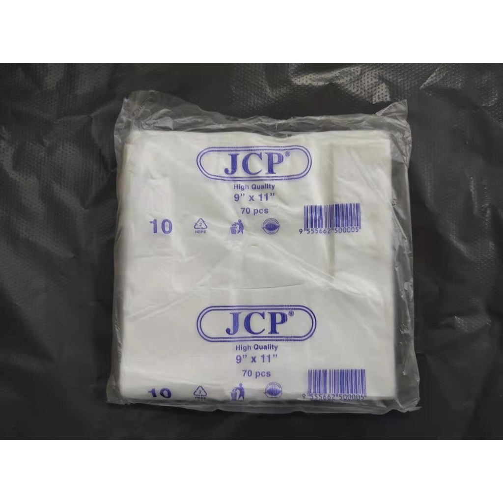 Wholesale Price ±70's 9” x 11” ( White ) JCP Brand Singlet Plastics