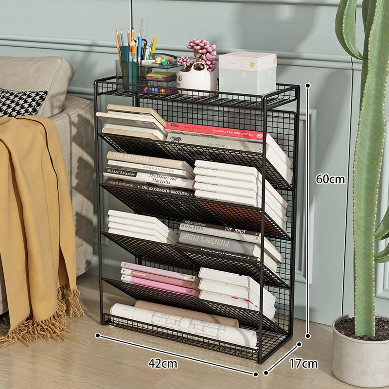 Desk Side Small Bookshelf Desk Side Storage Rack Movable Wheeled