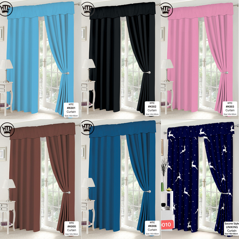Plain Curtains Room Decor Home Living Curtain for Window Door ...