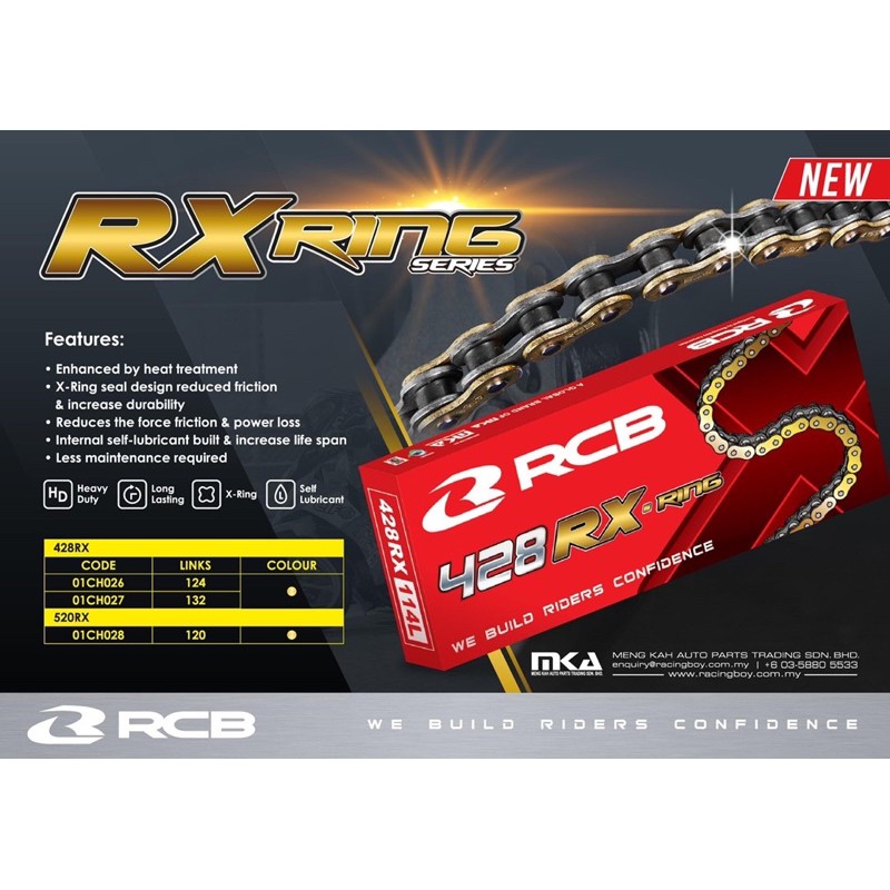 428-132L X-Ring RX Series Chain (Gold) | Shopee Malaysia