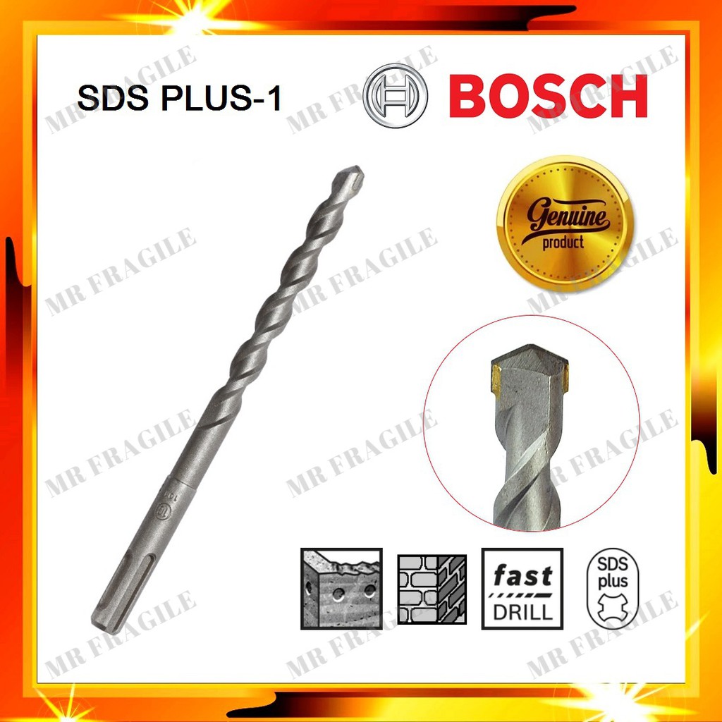 Bosch SDS Plus-1 Masonry & Concrete Drill Bits / Mata Drill Dinding ...