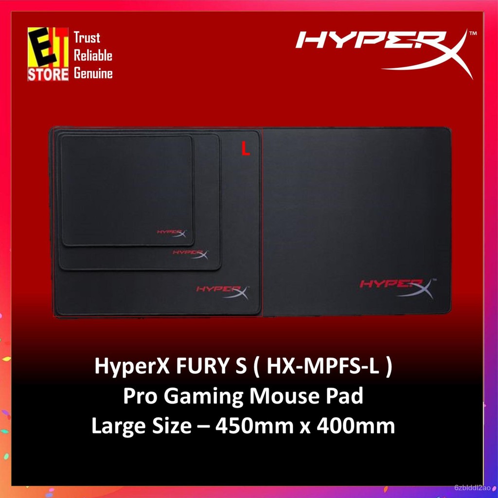 FykD HYPERX FURY S PRO GAMING MOUSE PAD (LARGE) 450mm x 400mm (HXMPFS