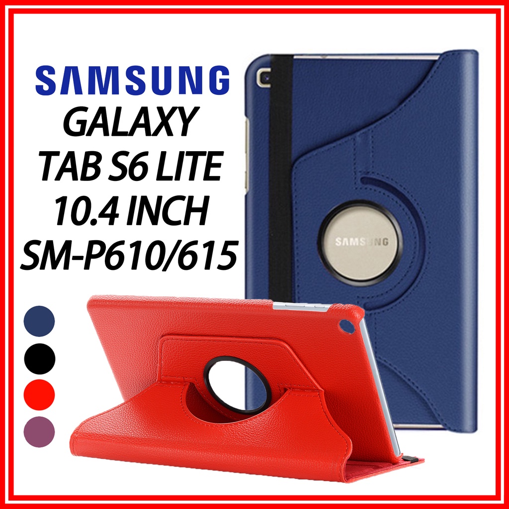 Samsung Galaxy Tab S6 Lite 10.4Inch 2020/2022 Rotation Pu Leather Flip Cover Tab S6lite 360