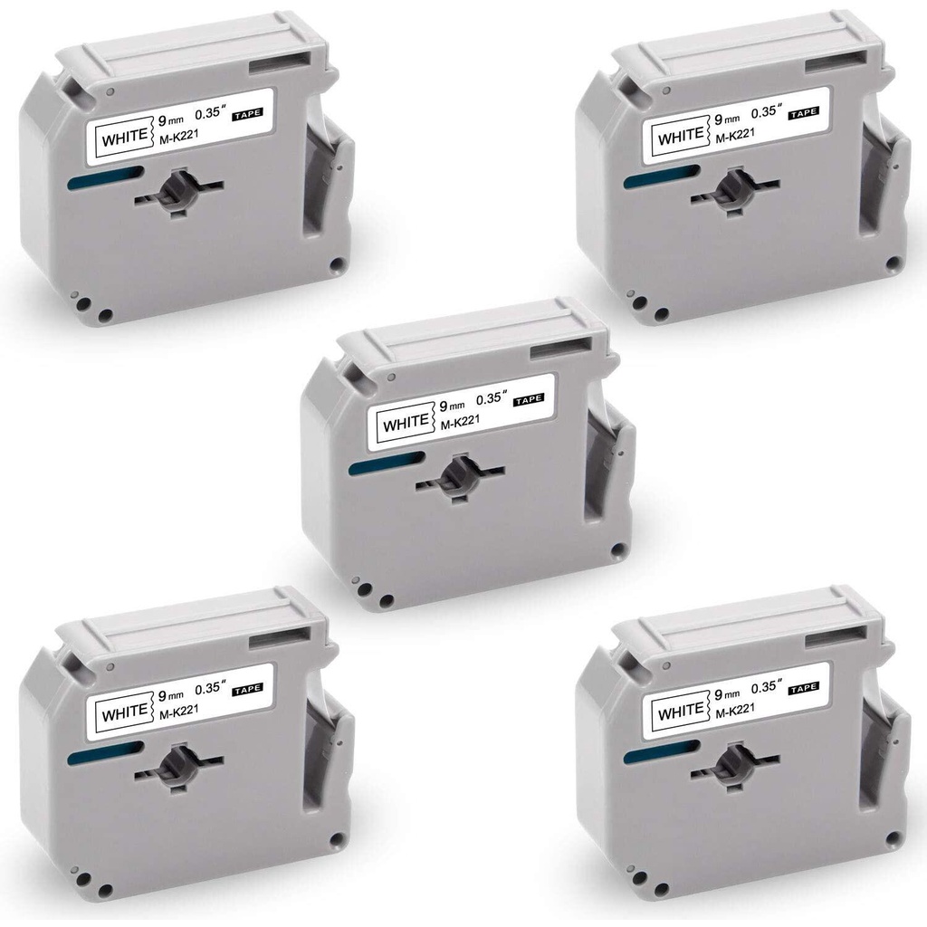 Acmerota Label Tape Voor Brother P-Touch M-K121 M-K221 M-K421 M-K521 M-K621 M-K721 M Tape 9mm 8mm Voor PTouch Label Maker PT-45M PT-45 PT-BB4 PT-55 PT-55BM PT-55S PT-65 PT-65SB PT-65SCCP PT-65SL - View #4
