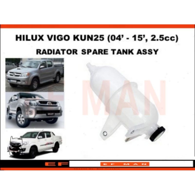 TOYOTA HILUX KUN25 KUN26 VIGO FORTUNER PRADO RADIATOR SPARE TANK & CAP ...