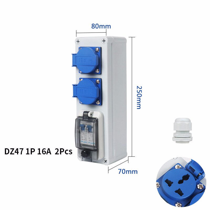 Outdoor rainwater socket Three holes 10A home wall mounted multi ...