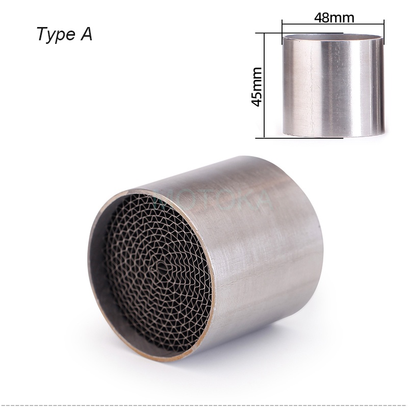 Modified Diameter 48mm 50mm 53mm Exhaust Mufffler Pipe Catalyst Noise