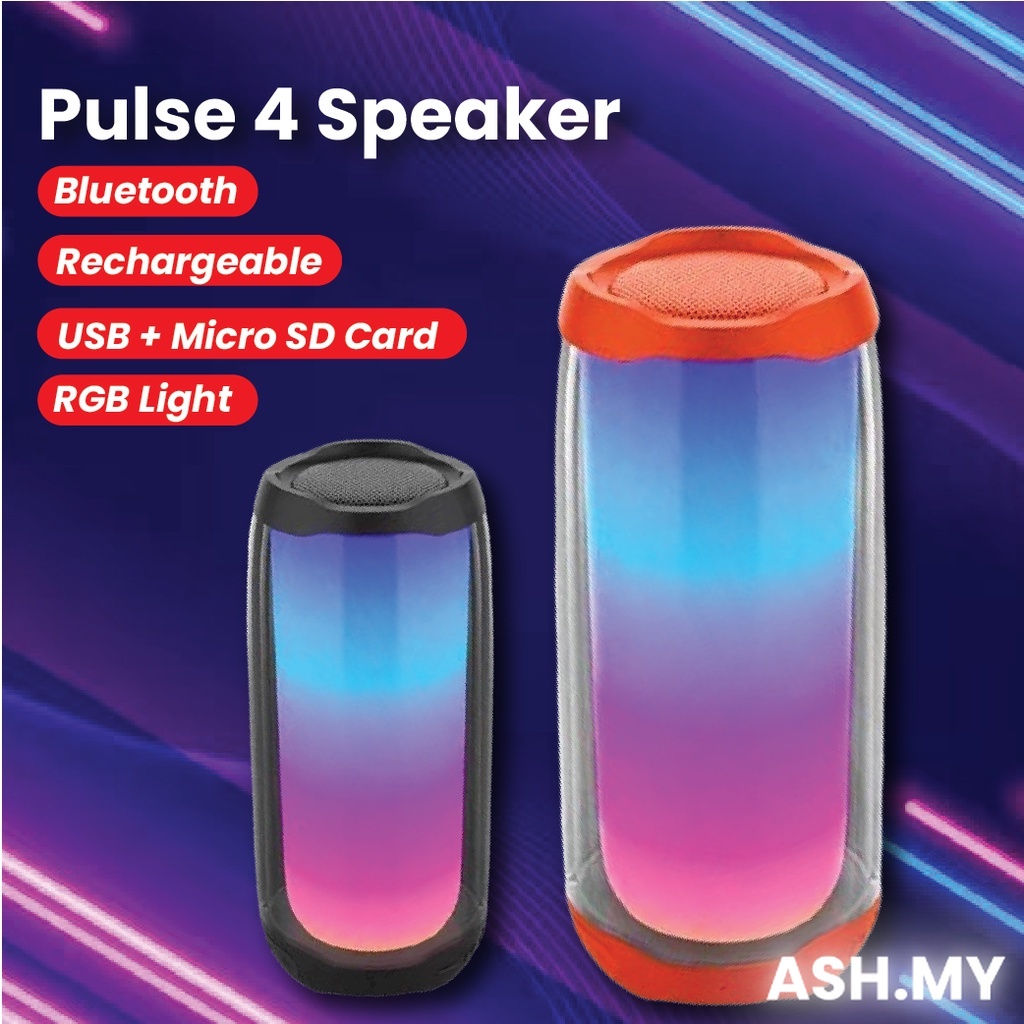 Pulse 4 Waterproof Portable Outdoor Bluetooth Speaker with Light Show