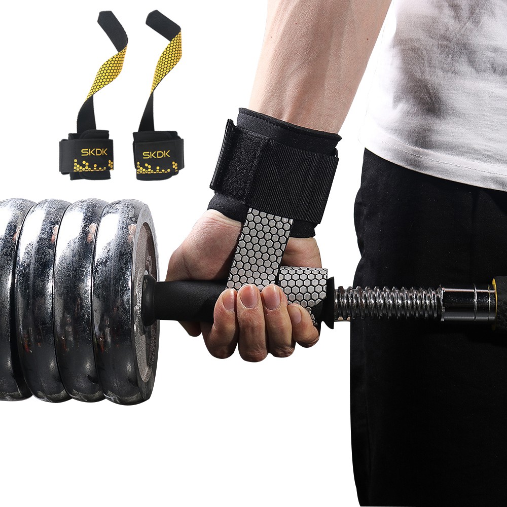 2PC Gym Glove Fitness Weightlifting Dumbbell Hand Belt Strength