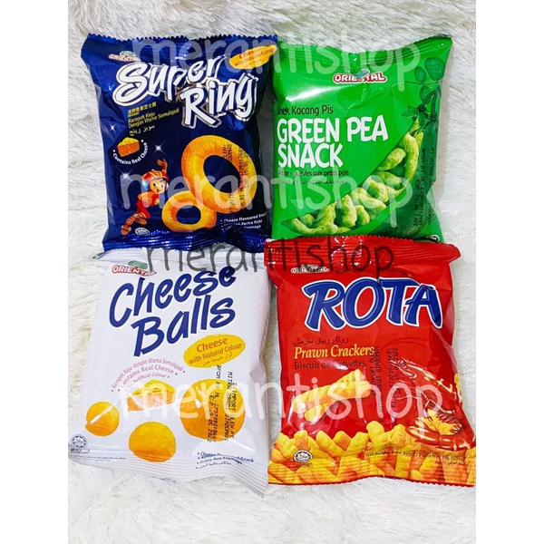 Oriental Snack Cracker Rota Prawn Cracker Shrimp/Green Pea/Super Ring ...