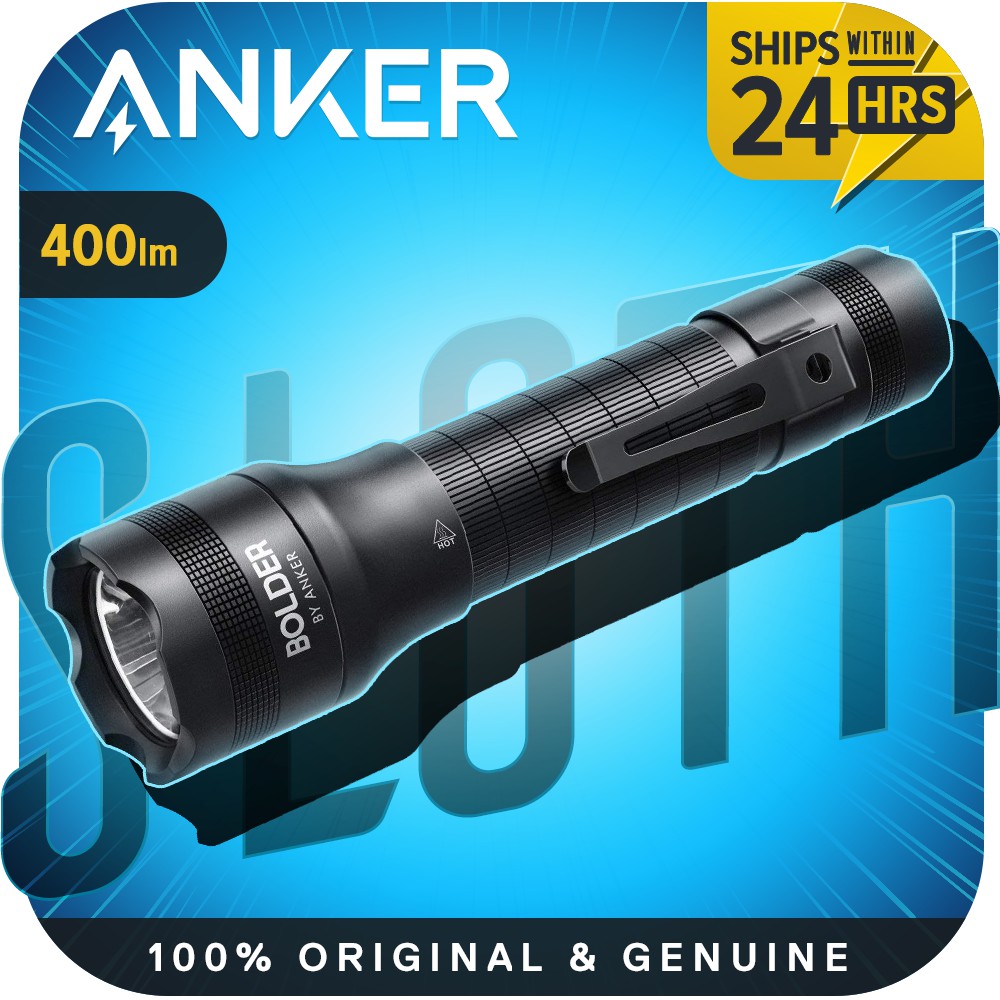 Anker Bolder LC40 Flashlight LED Torch, Super Bright 400 Lumens CREE LED,  IPX5 Shopee Malaysia