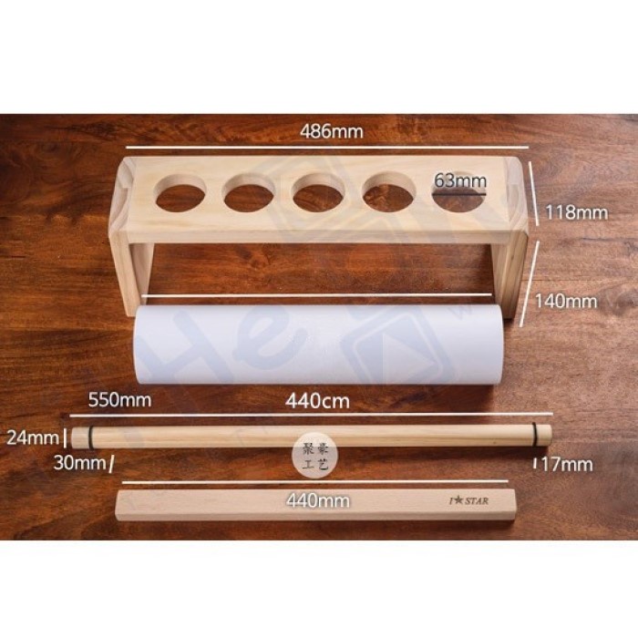 Drawing Paper Roll Holder with Storage Cup Slot Sketch Paint Coloring