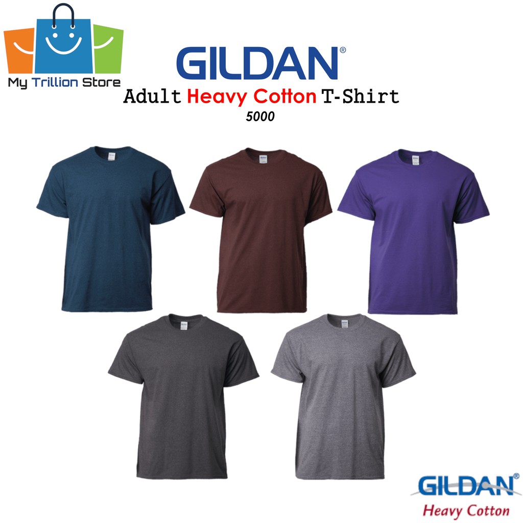 Gildan Heavy Adult T-Shirt 5000-Unisex Short Sleeve Casual Cotton T-Shirt