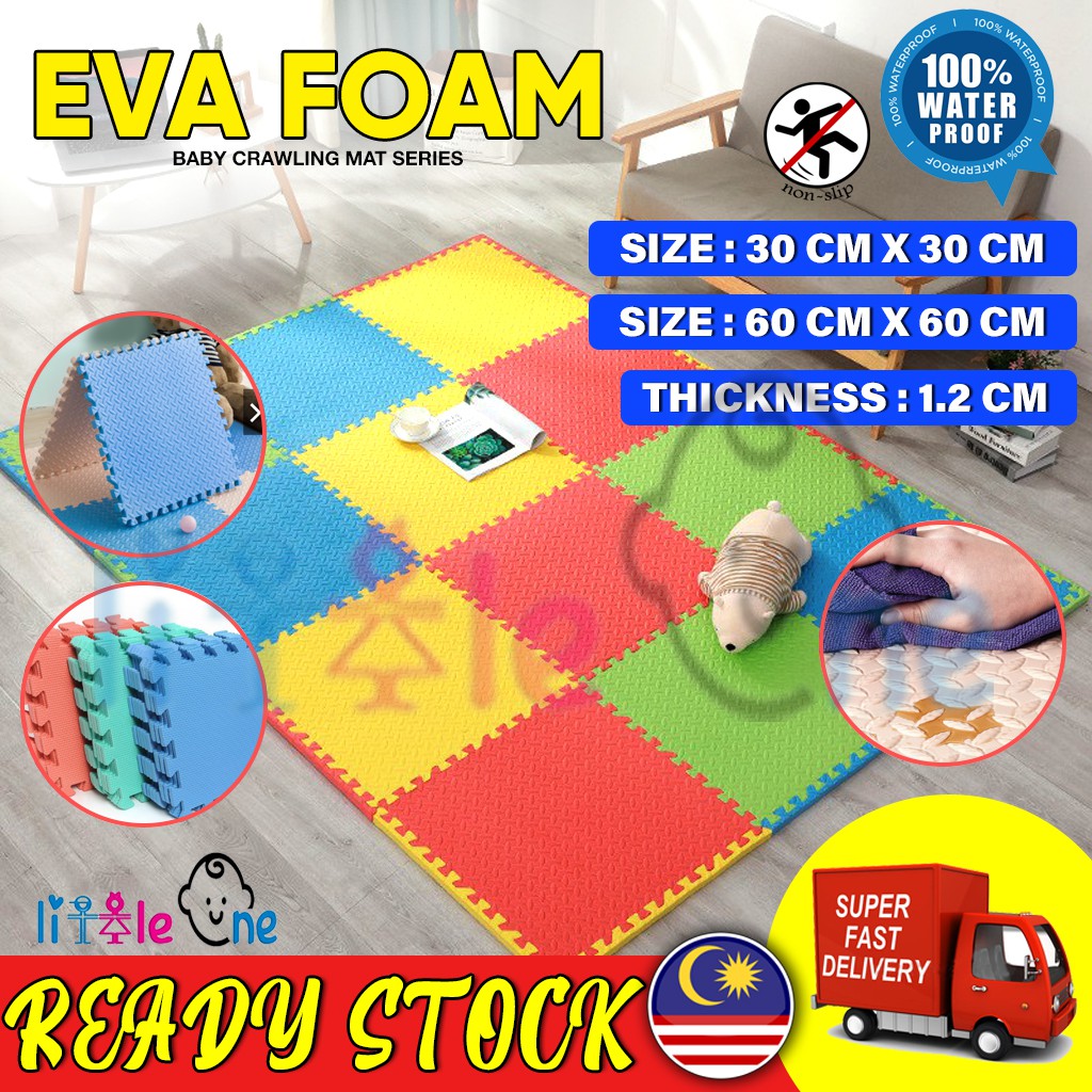 (NEW DESIGN) EVA Foam Baby Playmat Puzzle Crawl Mat (30X30CM) 1.2cm