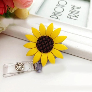 Cartoon 60cm Silicone Cute Flowers Fruits Retractable Badge Reel