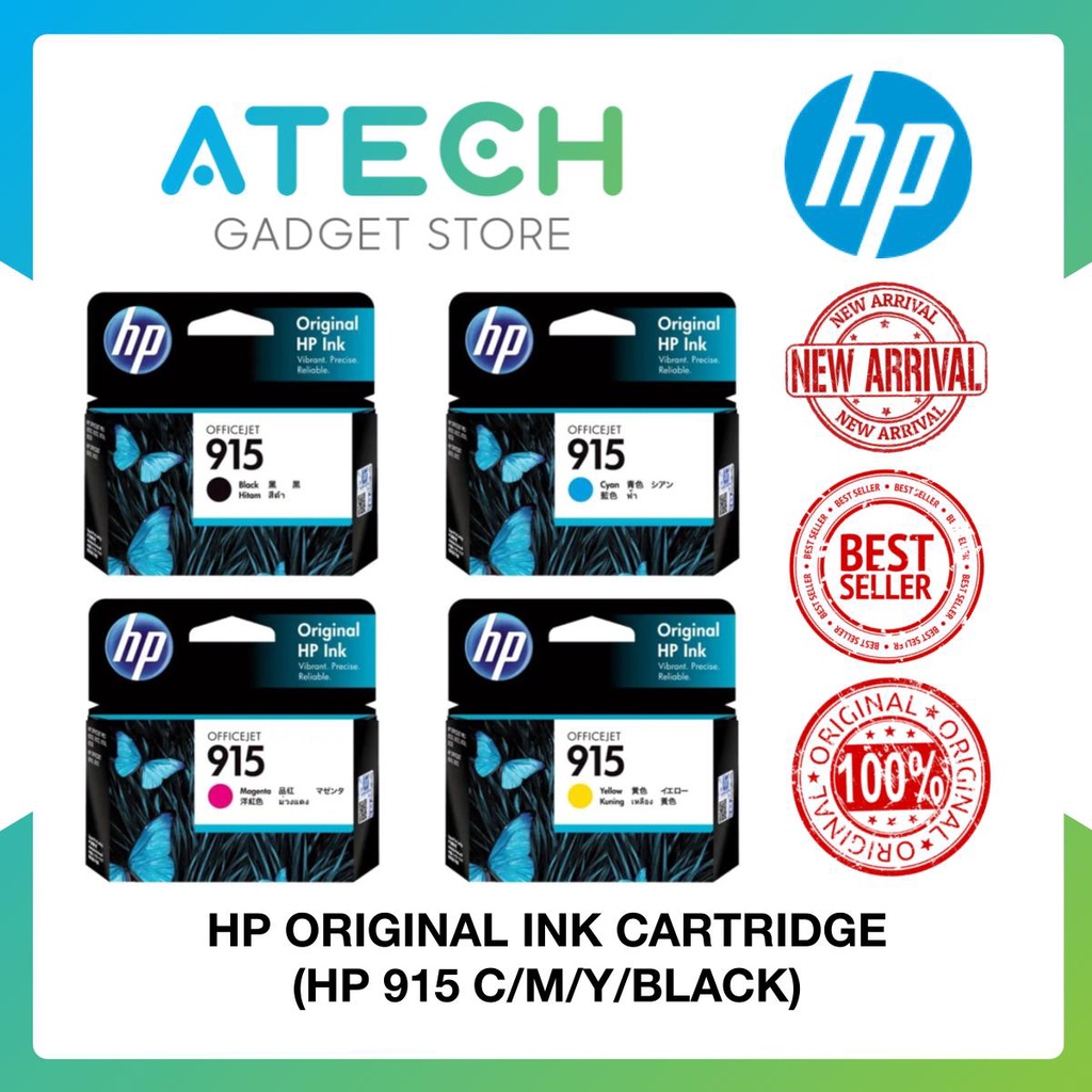 HP 915 Original Ink Cartridge (Black - 300pgs) (Cyan Magenta Yellow ...