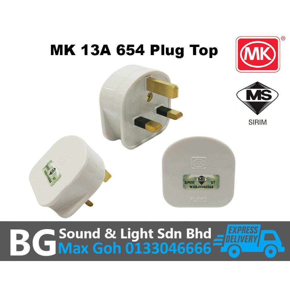 [SHIP OUT EVERYDAY]100% Original MK 654 13AMP 3 Pin Plug Top Sirim ...