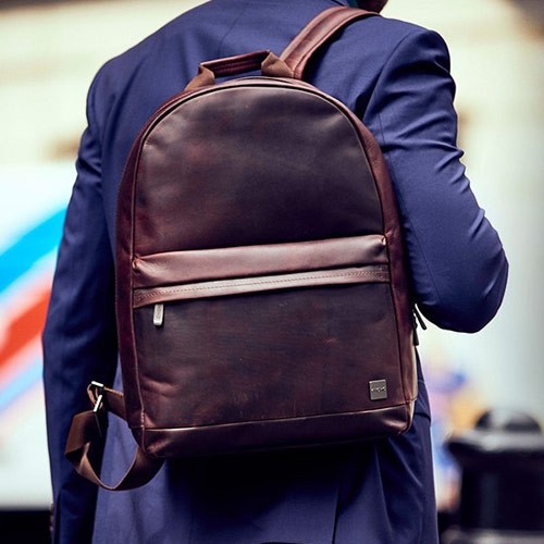 Knomo Albion Leather 15.6 Laptop Backpack Black or Brown Shopee Malaysia