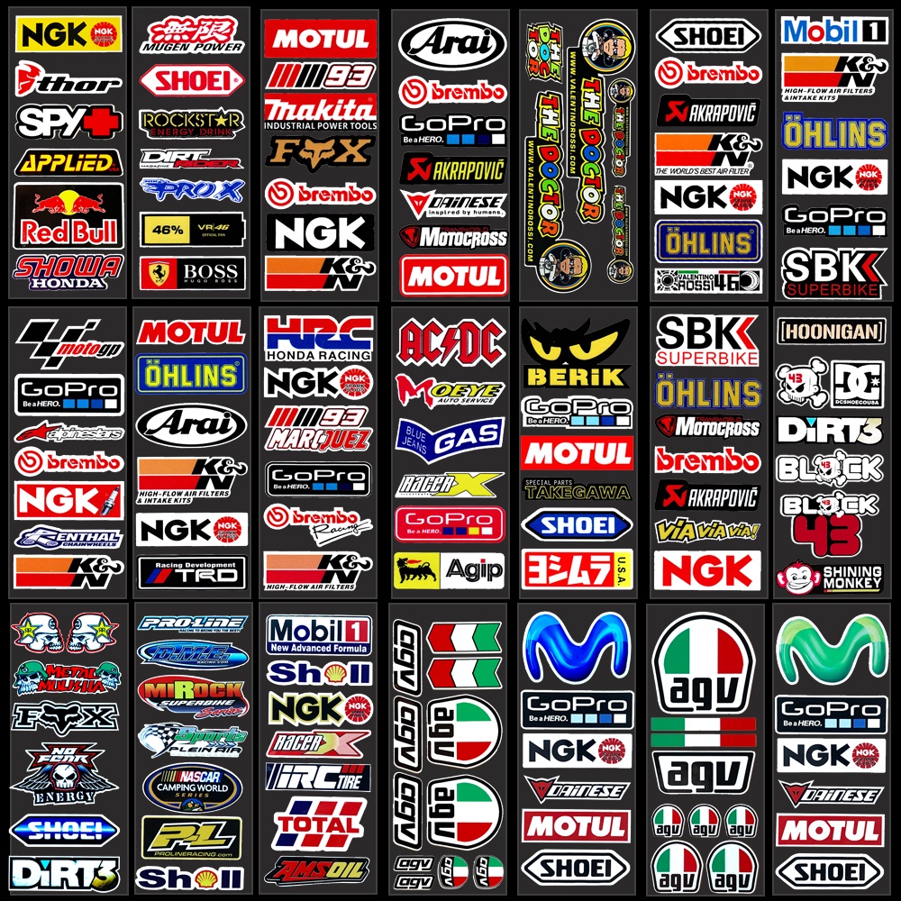 For Honda YAMAHA TMAX KTM Motorcycle Cover Reflective Sponsor Stickers ...