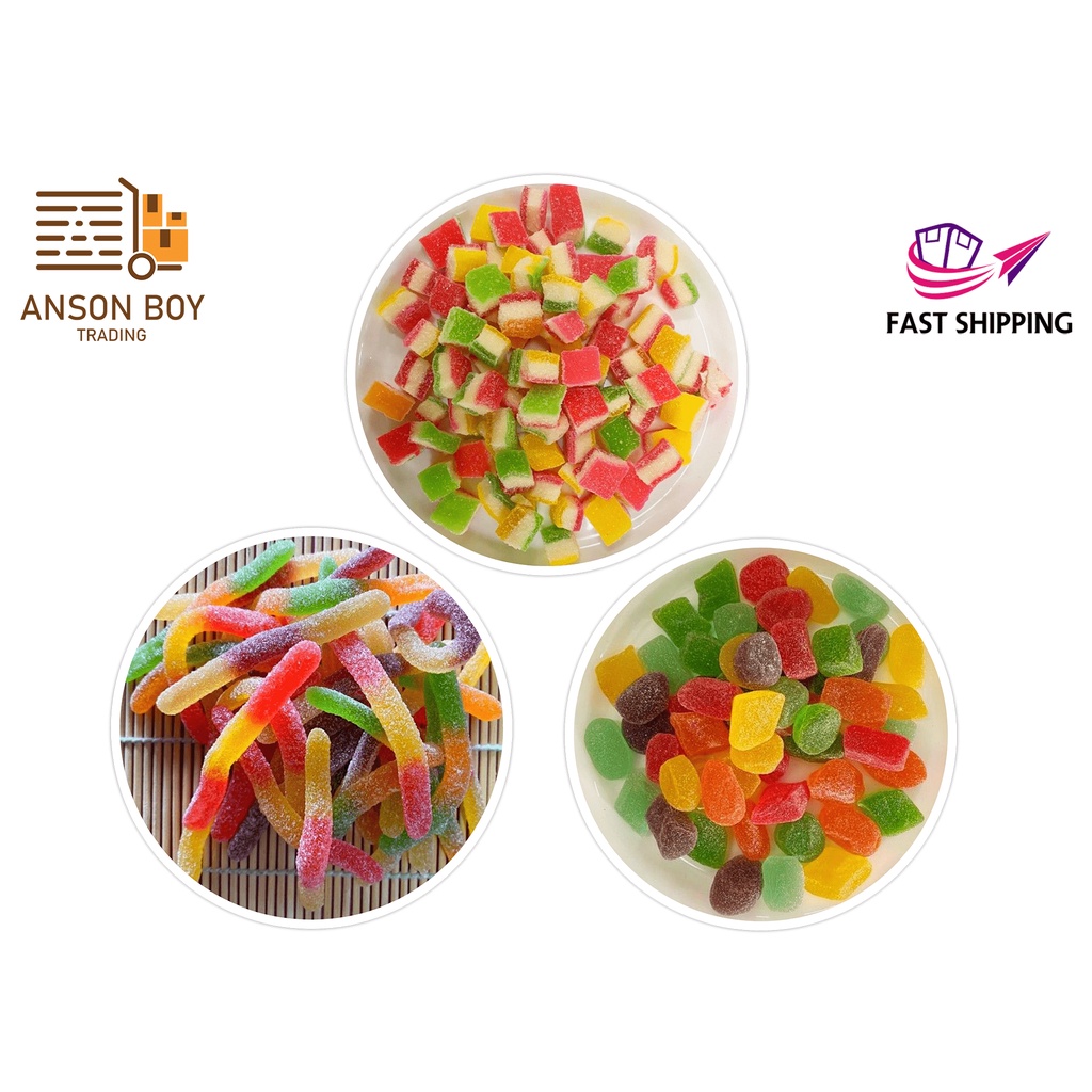 [READY STOCK] GULA MINI CHOCOLATE BEAN/AGARAGAR/CHOCOLATE BATU/JELLY PELANGI/JELLY BULK STRING