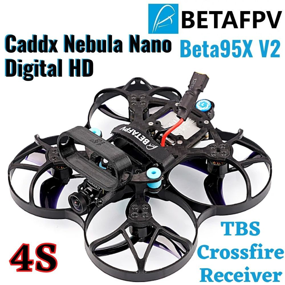 BetaFPV 95X V2 4S HD Whoop Caddx Nebula Nano Digital VTX F405 AIO 20A ...